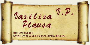 Vasilisa Plavša vizit kartica